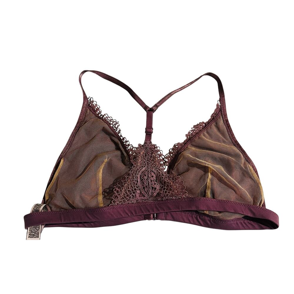 Victoria’s Secret Lace Bralette Size L Large Purple - Picture 3 of 5